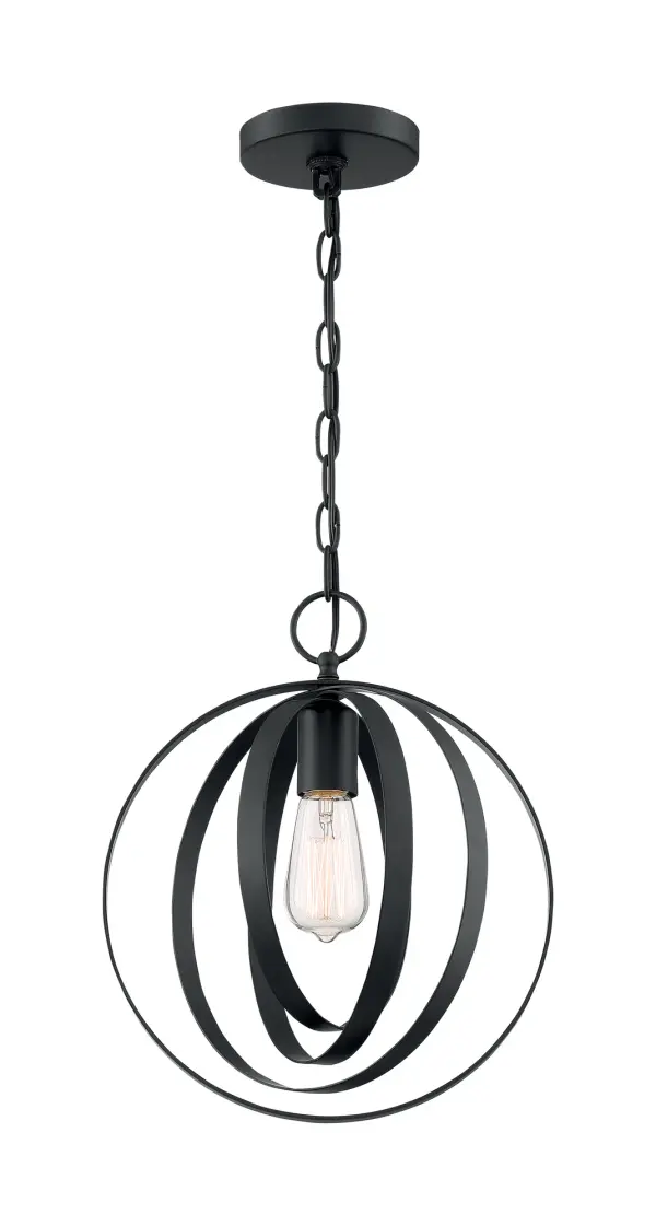 Pendleton Matte Black Pendant Light - Image 4