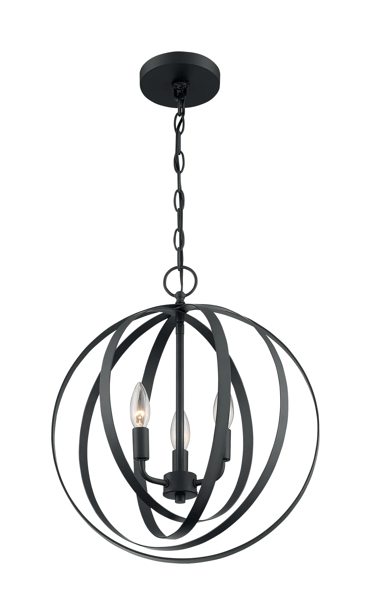 Pendleton 3-Light Pendant in Matte Black