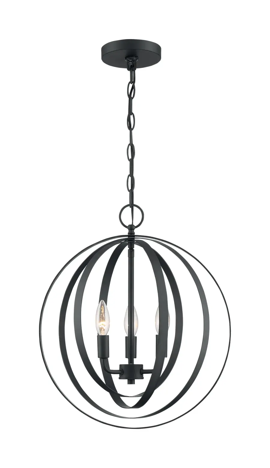 Pendleton 3-Light Pendant in Matte Black - Image 3
