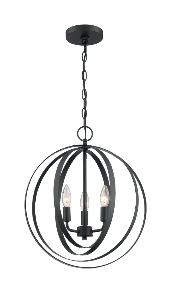 Pendleton 3-Light Pendant in Matte Black - Image 4