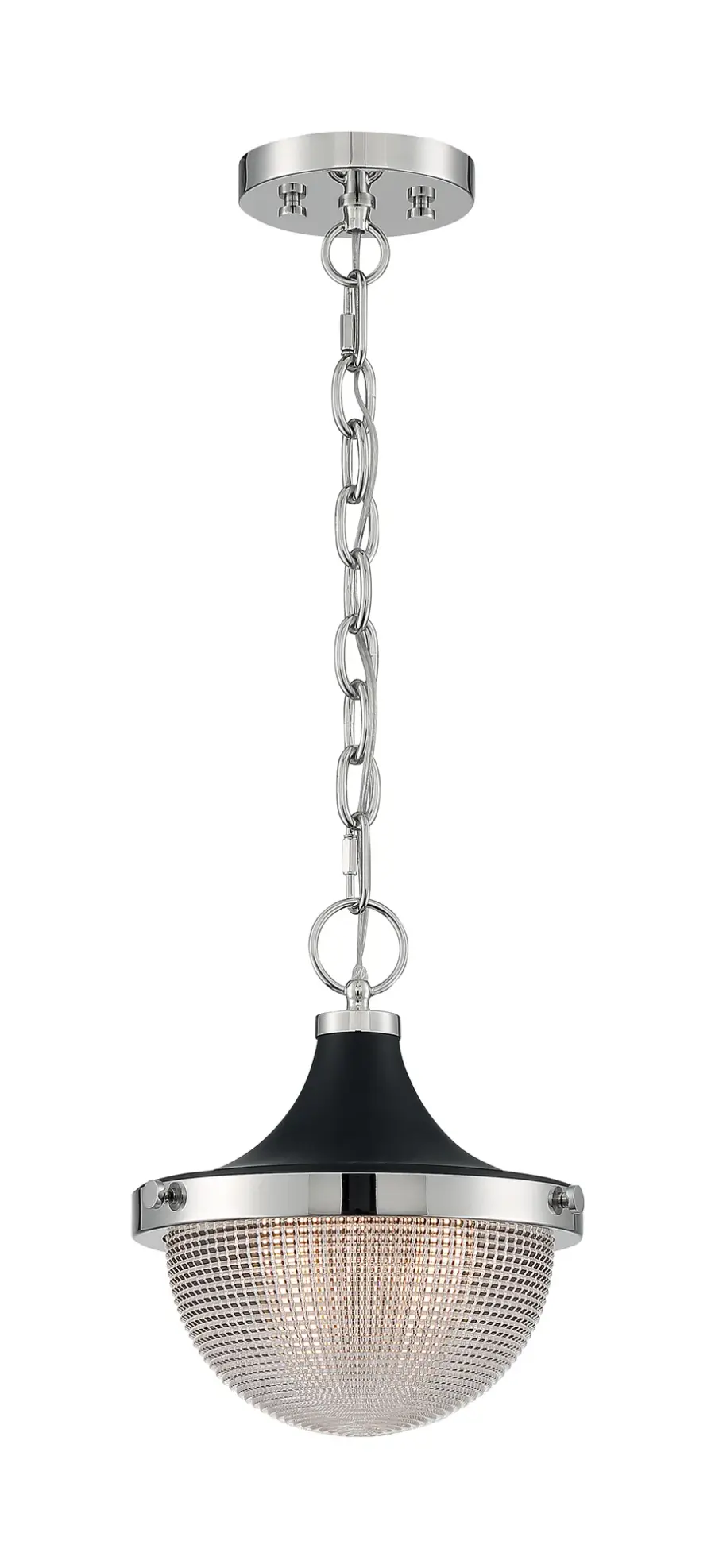 Faro Small Pendant - Polished Nickel with Black Accents - Image 4
