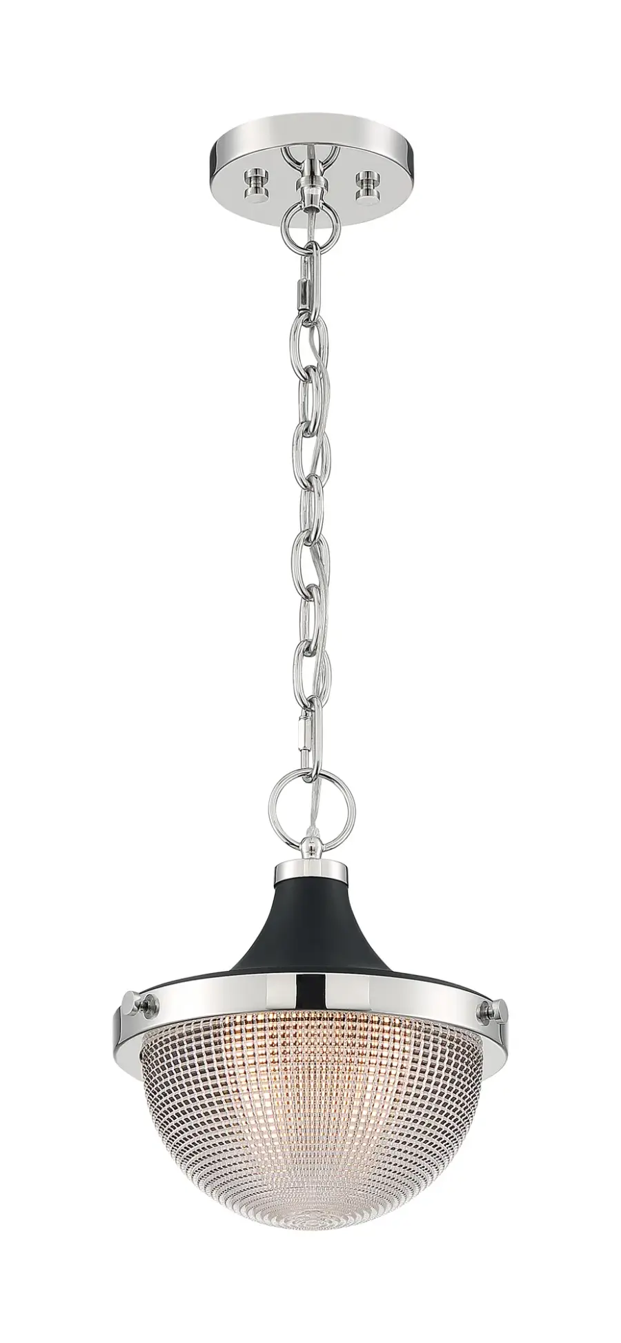 Faro Small Pendant - Polished Nickel with Black Accents - Image 5