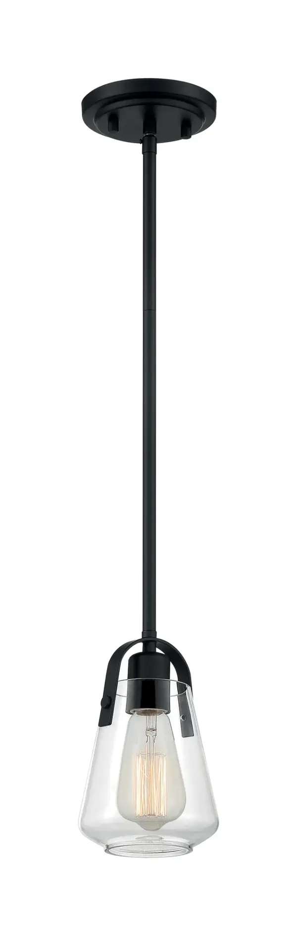 Skybridge Mini Pendant - Matte Black with Clear Glass - Image 2