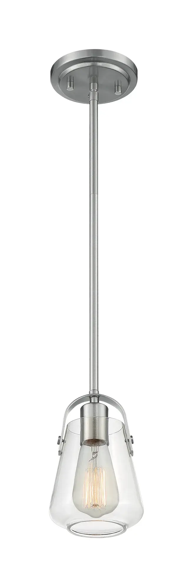 Skybridge Mini Pendant - Brushed Nickel with Clear Glass - Image 2