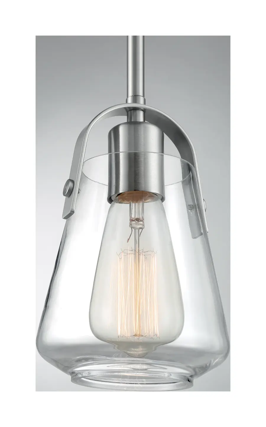 Skybridge Mini Pendant - Brushed Nickel with Clear Glass - Image 3