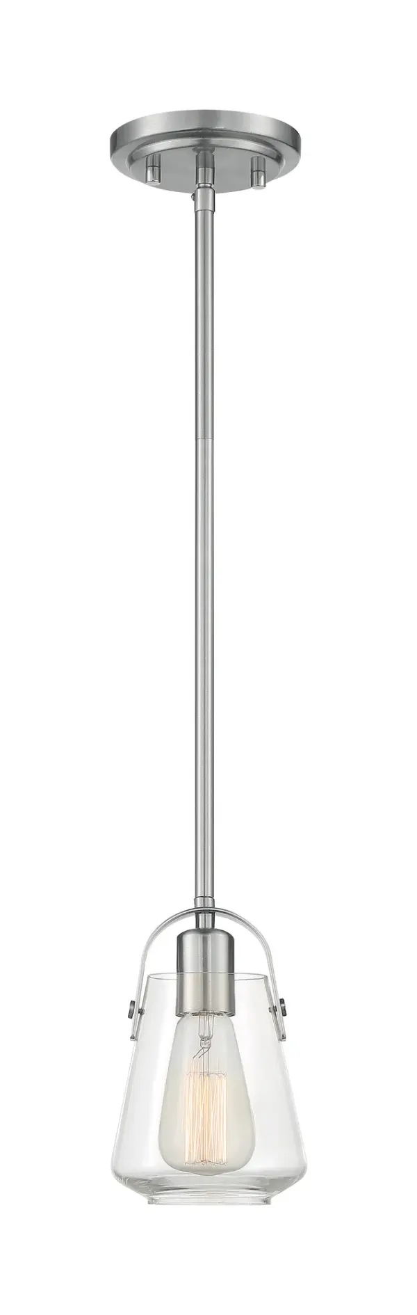 Skybridge Mini Pendant - Brushed Nickel with Clear Glass - Image 4