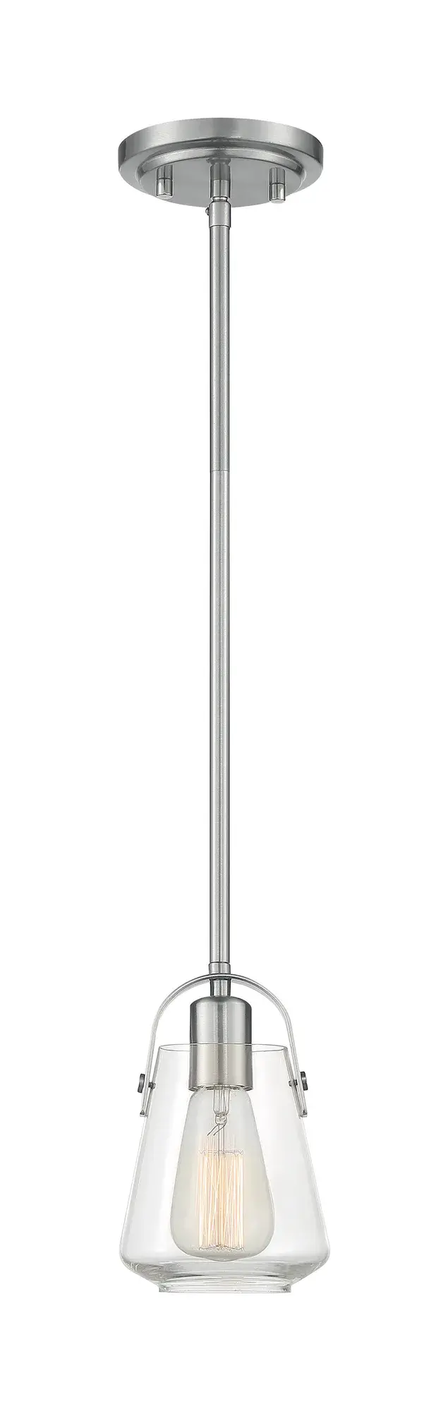 Skybridge Mini Pendant - Brushed Nickel with Clear Glass - Image 4