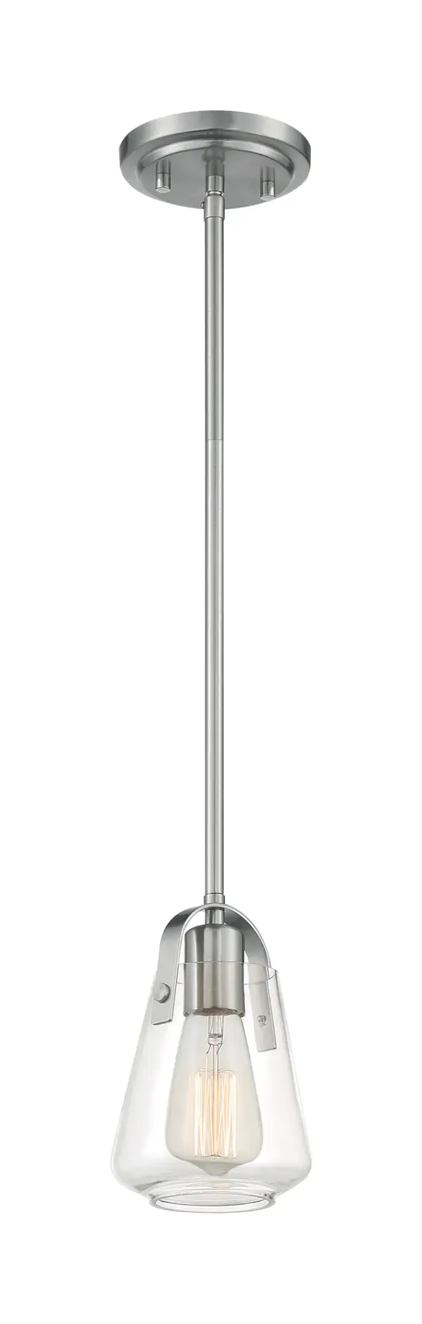 Skybridge Mini Pendant - Brushed Nickel with Clear Glass - Image 5
