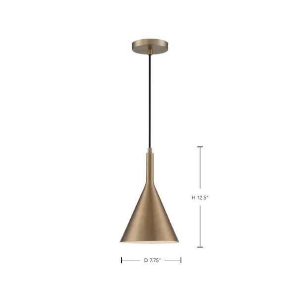 Lightcap Small Pendant in Burnished Brass - Image 7