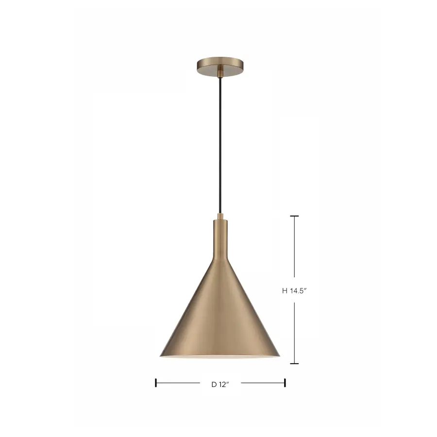 Lightcap Large Pendant - Burnished Brass - Image 5