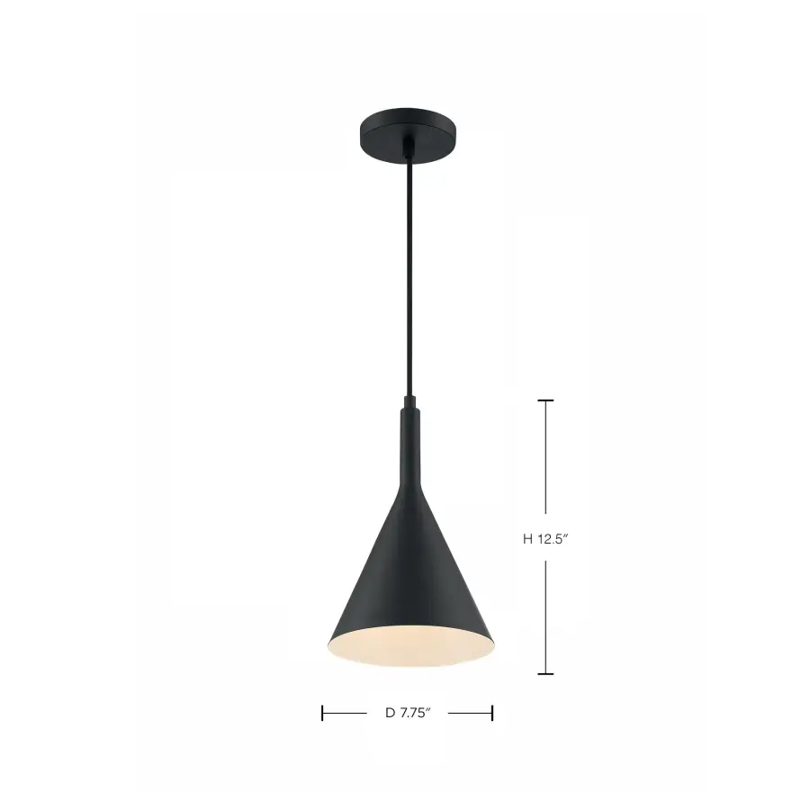 Lightcap Small Pendant - Matte Black - Image 9