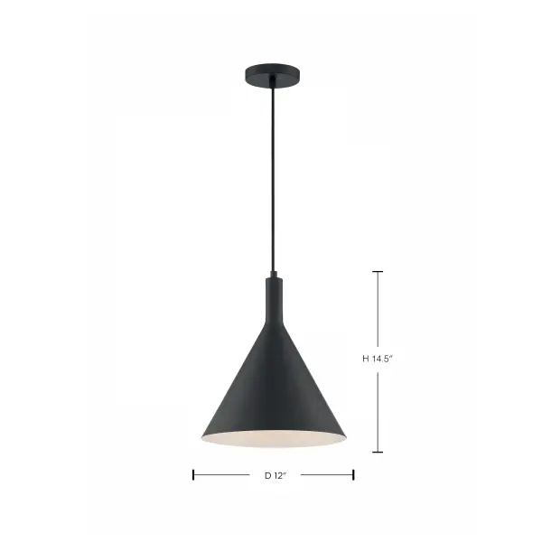 Lightcap Large Pendant - Matte Black - Image 6