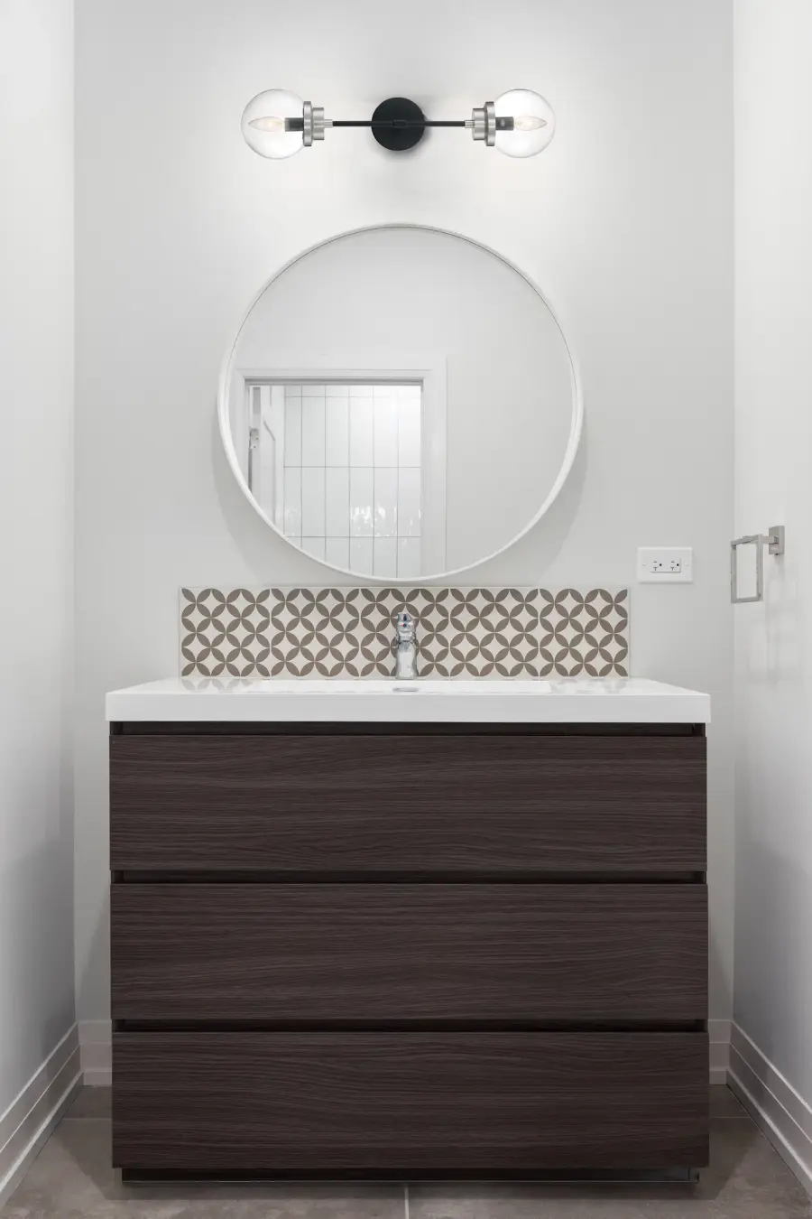 Axis 2-Light Wall Sconce in Matte Black with Brushed Nickel Accents - Image 7