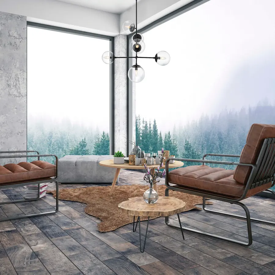 Sky 6-Light Modern Pendant Chandelier in Matte Black with Clear Glass - Image 4