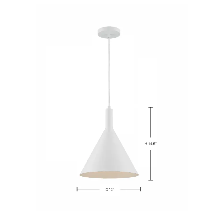Lightcap Large Pendant - Matte White - Image 6