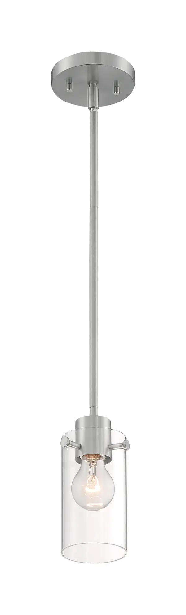 Sommerset Mini Pendant - Brushed Nickel with Clear Glass - Image 1