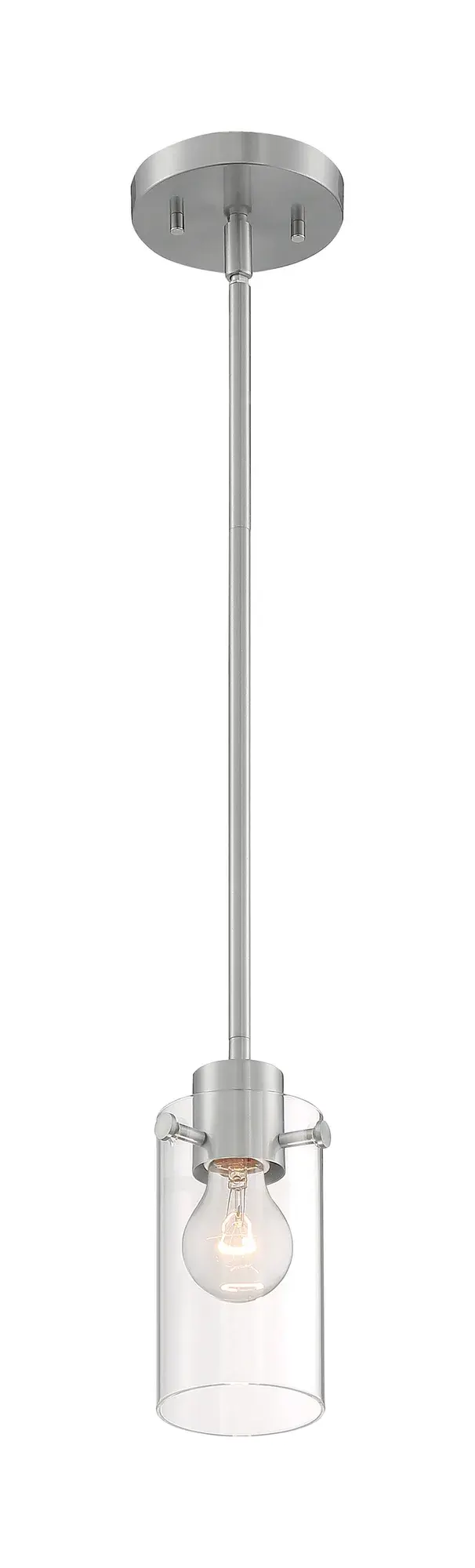 Sommerset Mini Pendant - Brushed Nickel with Clear Glass - Image 1