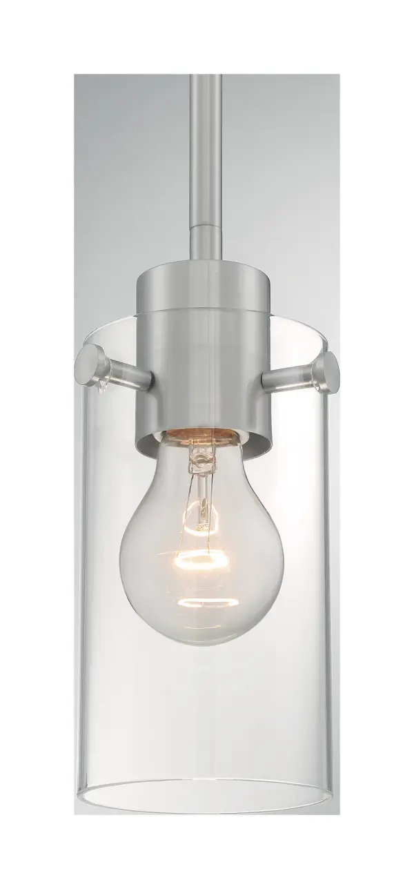 Sommerset Mini Pendant - Brushed Nickel with Clear Glass - Image 3