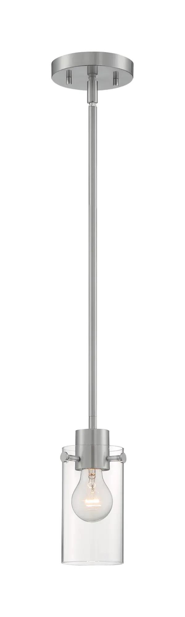 Sommerset Mini Pendant - Brushed Nickel with Clear Glass - Image 4