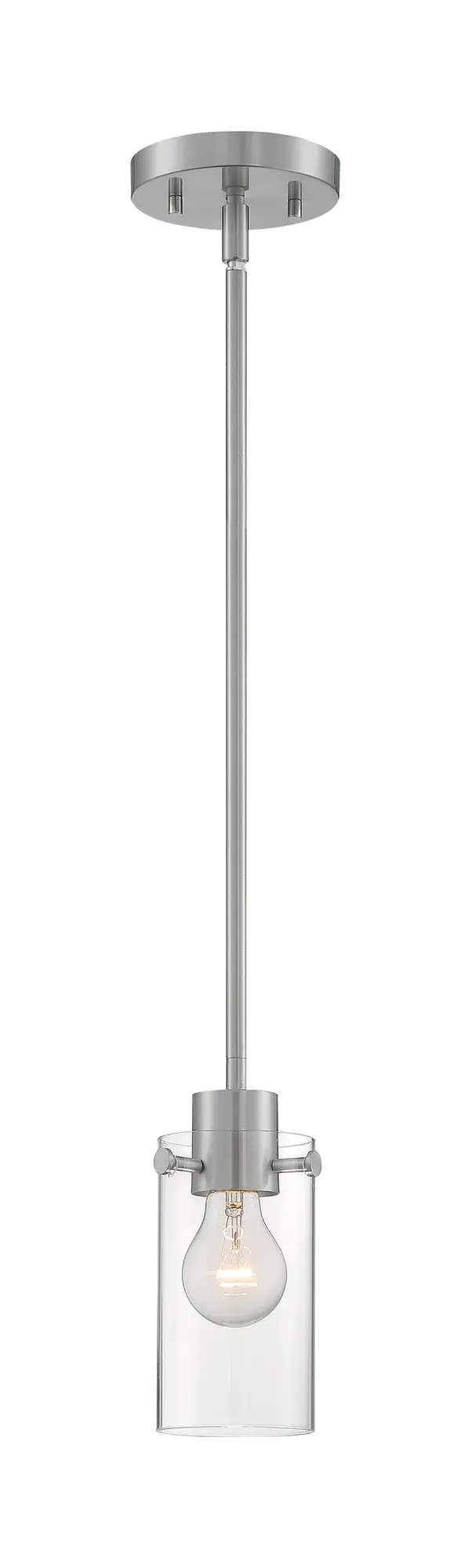 Sommerset Mini Pendant - Brushed Nickel with Clear Glass - Image 4