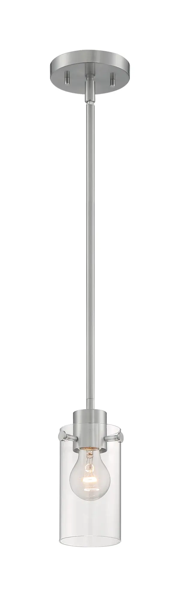 Sommerset Mini Pendant - Brushed Nickel with Clear Glass - Image 5