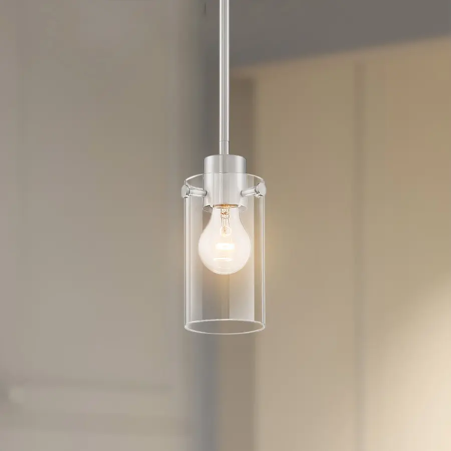 Sommerset Mini Pendant - Brushed Nickel with Clear Glass - Image 8
