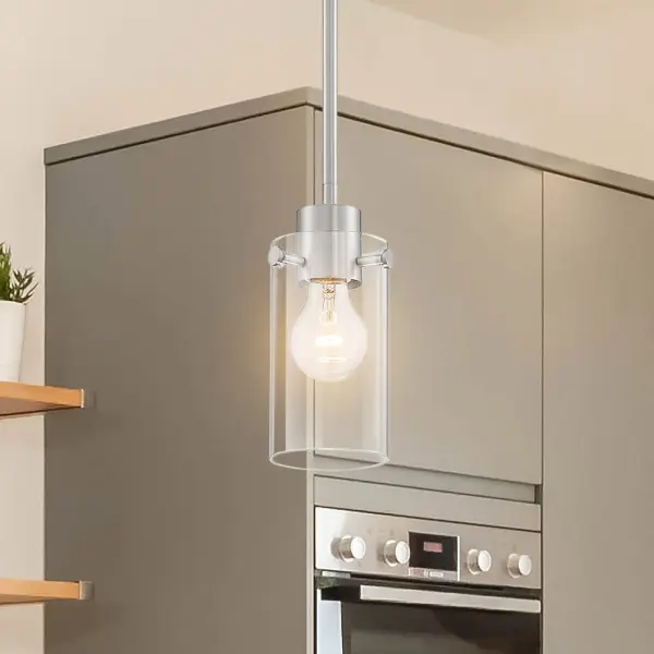 Sommerset Mini Pendant - Brushed Nickel with Clear Glass - Image 10