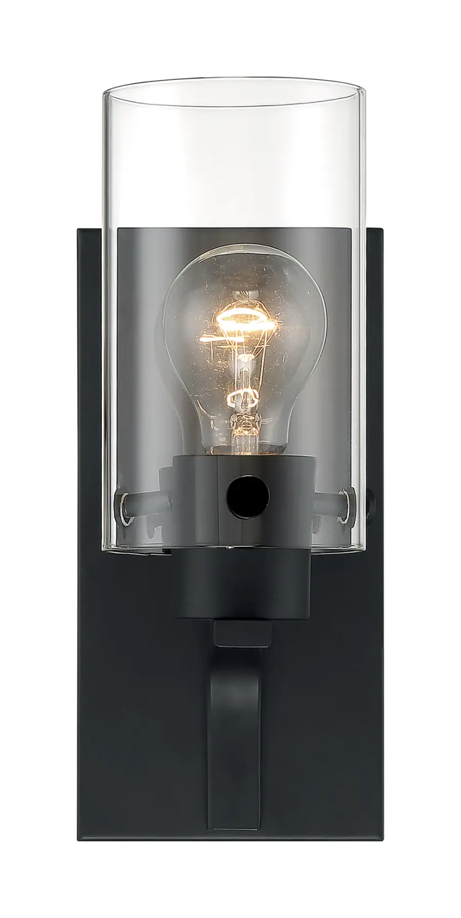Sommerset 1-Light Vanity Fixture in Matte Black with Clear Glass - Image 3