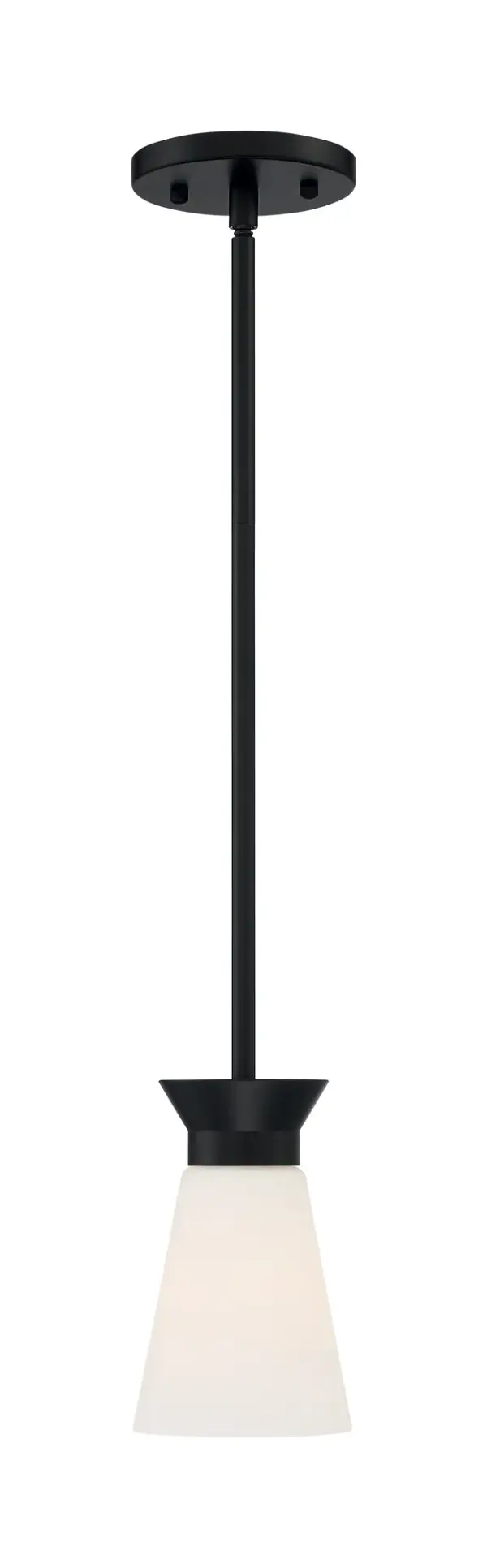 Caleta Mini Pendant - Black with Frosted Glass - Image 4
