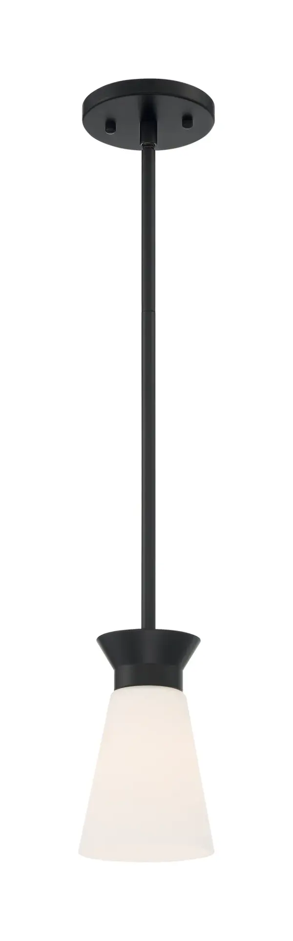 Caleta Mini Pendant - Black with Frosted Glass - Image 5