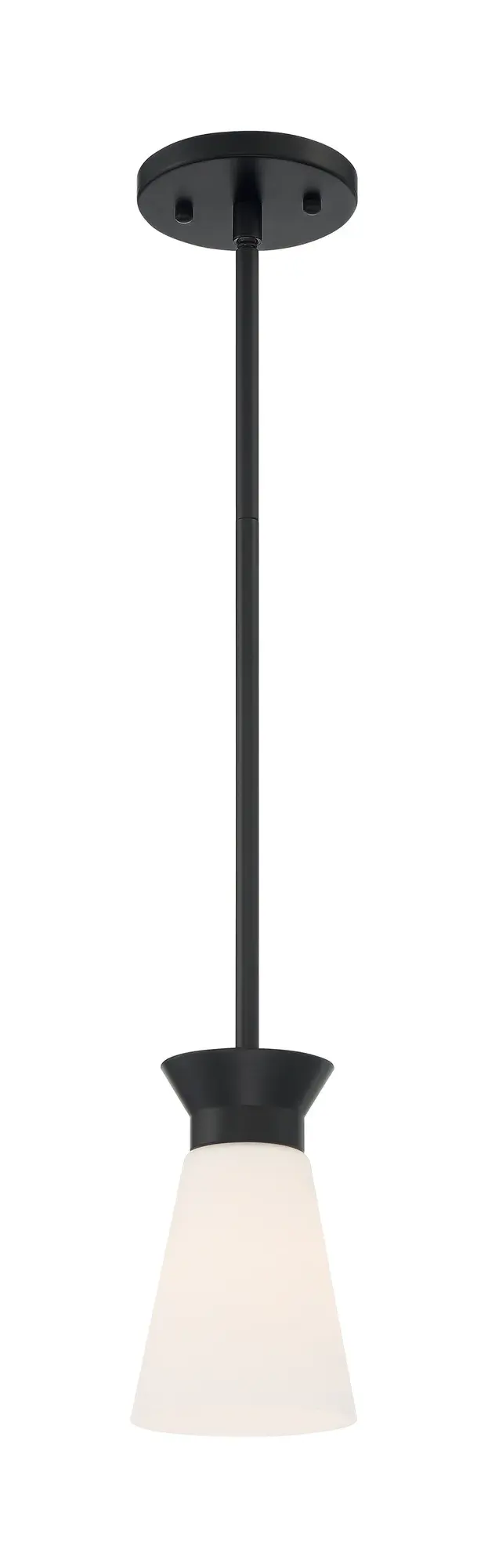 Caleta Mini Pendant - Black with Frosted Glass - Image 5