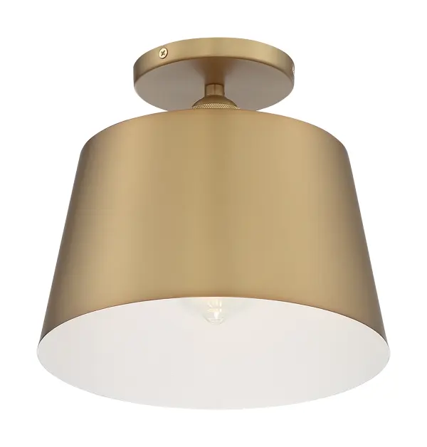 Motif 10" Semi-Flush Mount in Brushed Brass - Image 2