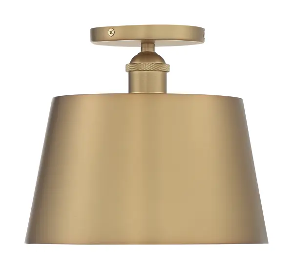 Motif 10" Semi-Flush Mount in Brushed Brass - Image 3