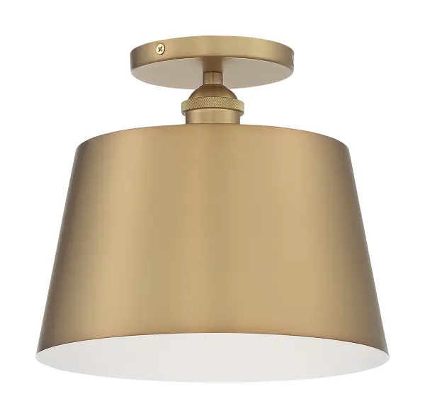 Motif 10" Semi-Flush Mount in Brushed Brass - Image 4