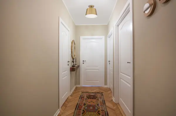 Motif 10" Semi-Flush Mount in Brushed Brass - Image 6