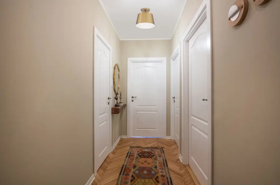 Motif 10" Semi-Flush Mount in Brushed Brass - Image 6