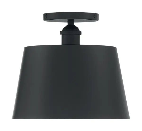 Motif Semi-Flush Mount - 10 inch Black with Gold Interior - Image 3