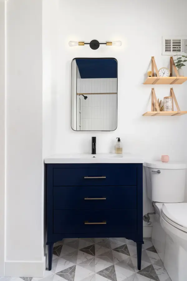 Ryder 2-Light Vanity Fixture in Black with Brushed Brass - Image 6