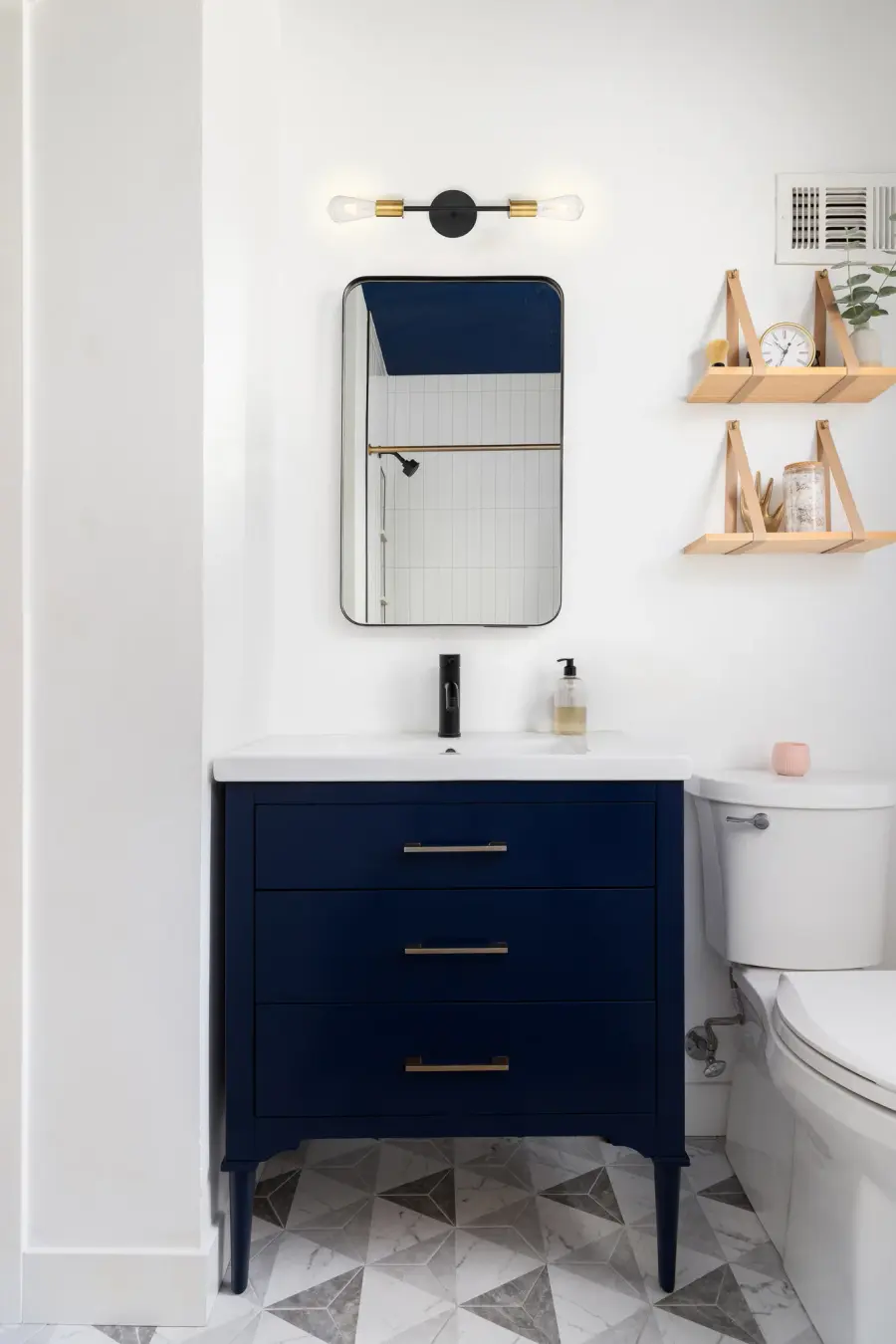 Ryder 2-Light Vanity Fixture in Black with Brushed Brass - Image 6