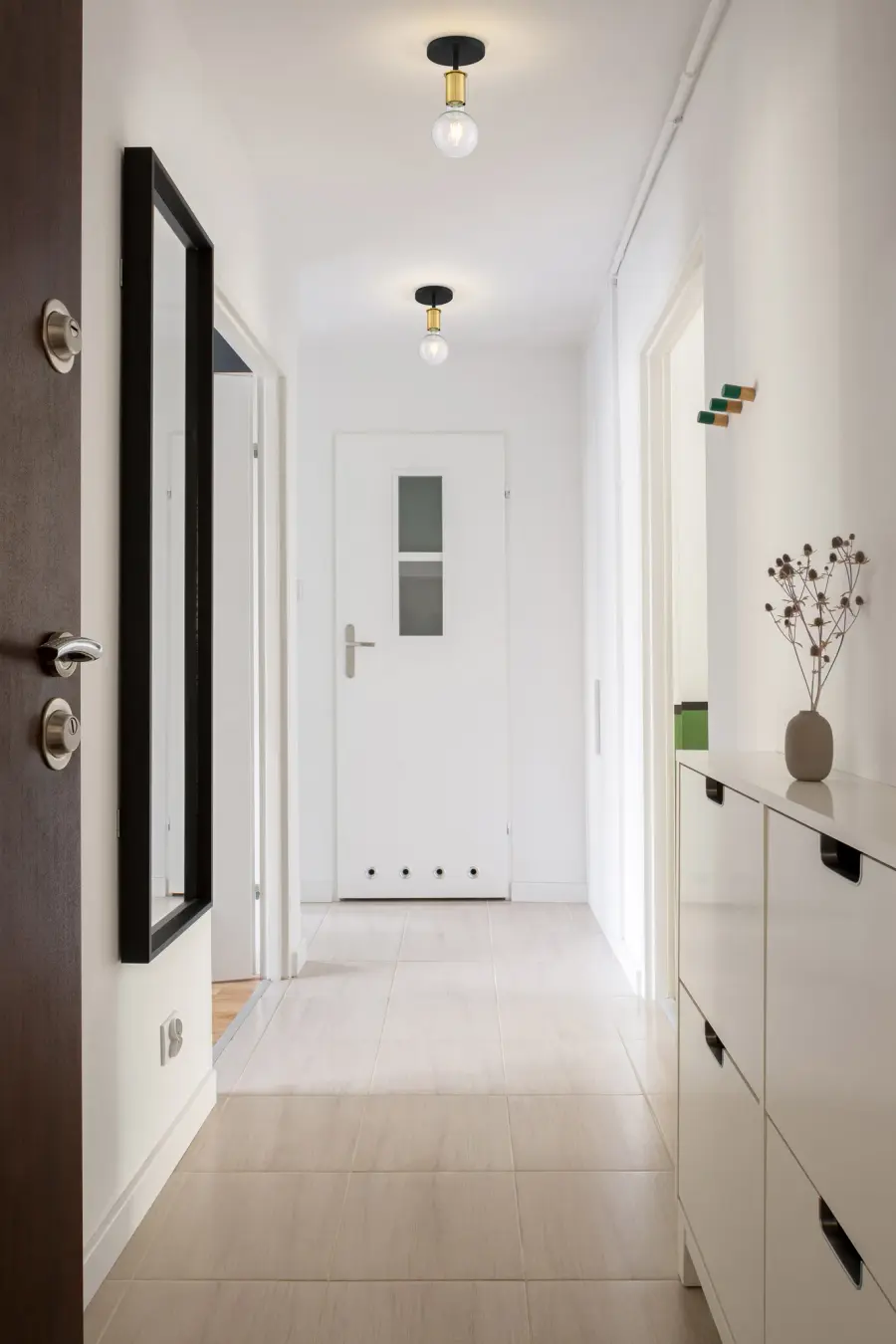 Ryder 1-Light Semi Flush Mount in Black with Brushed Brass - Image 8