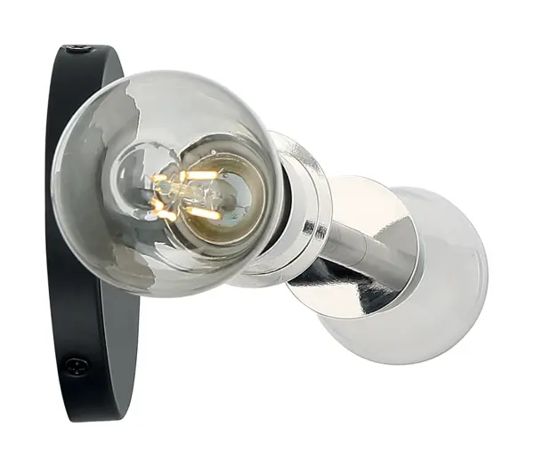 Ryder 2-Light Vanity Fixture in Black with Polished Nickel - Image 4