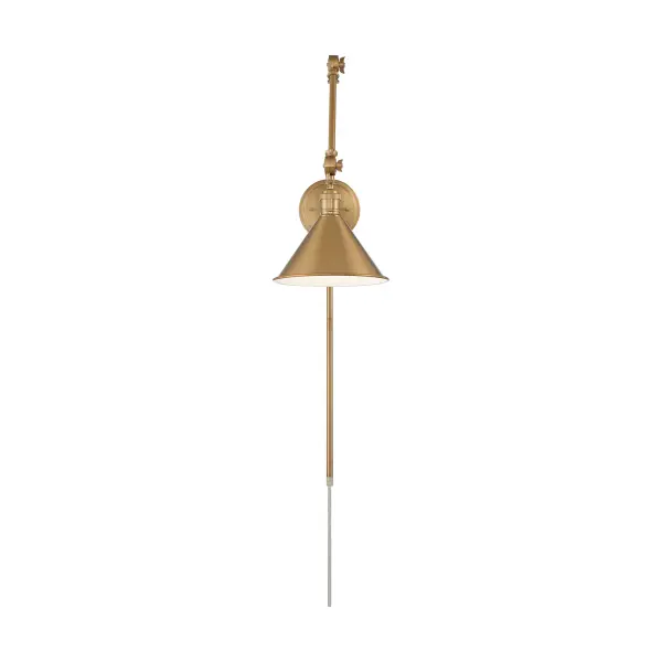 The Delancey swing arm lamp combines modern industrial style with exceptional versatility. Its multi-position articulating arm and decorative switch make it perfect for task lighting in bedrooms, offices, or reading nooks. - alternate view