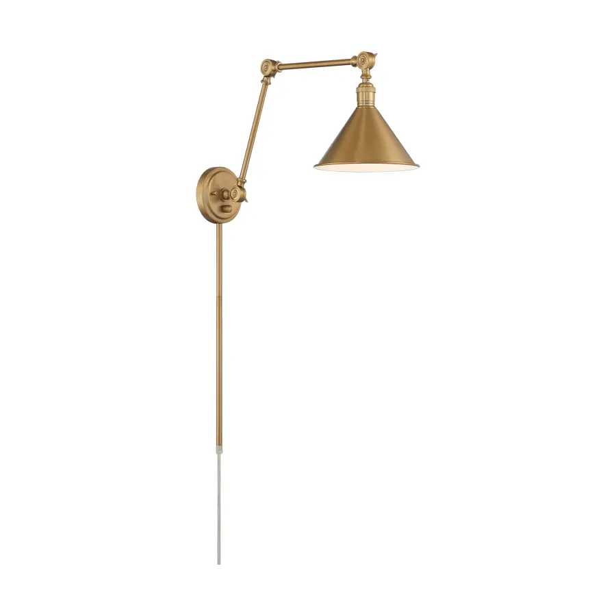 Delancey Swing Arm Wall Lamp in Burnished Brass - Image 5