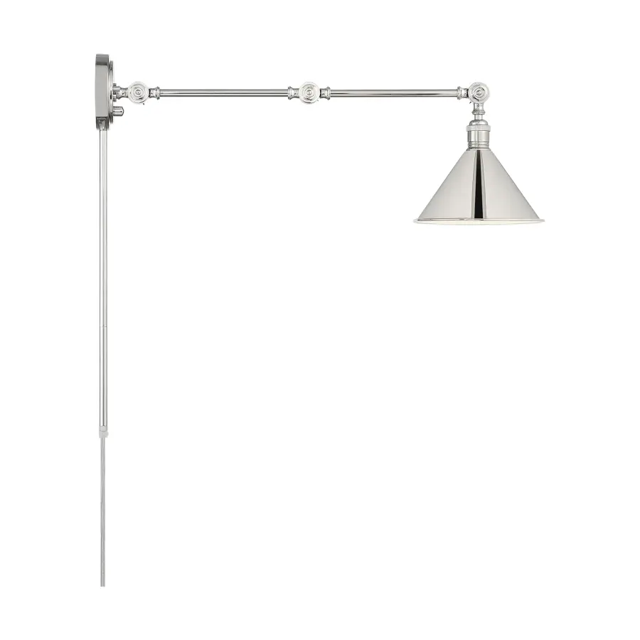 Delancey Swing Arm Wall Lamp in Polished Nickel - Image 3