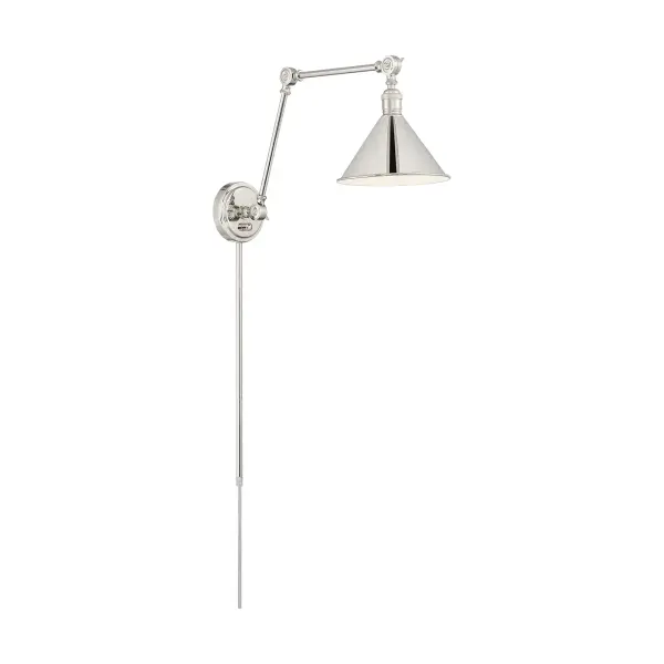 Delancey Swing Arm Wall Lamp in Polished Nickel - Image 5