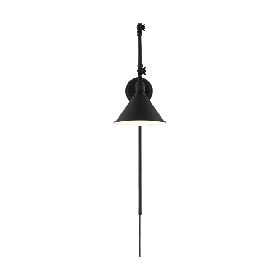 Delancey Swing Arm Wall Lamp in Matte Black - Image 2