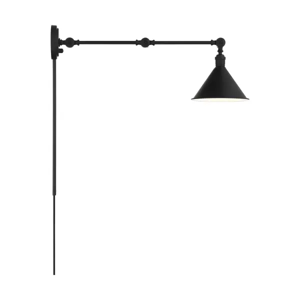 Delancey Swing Arm Wall Lamp in Matte Black - Image 3