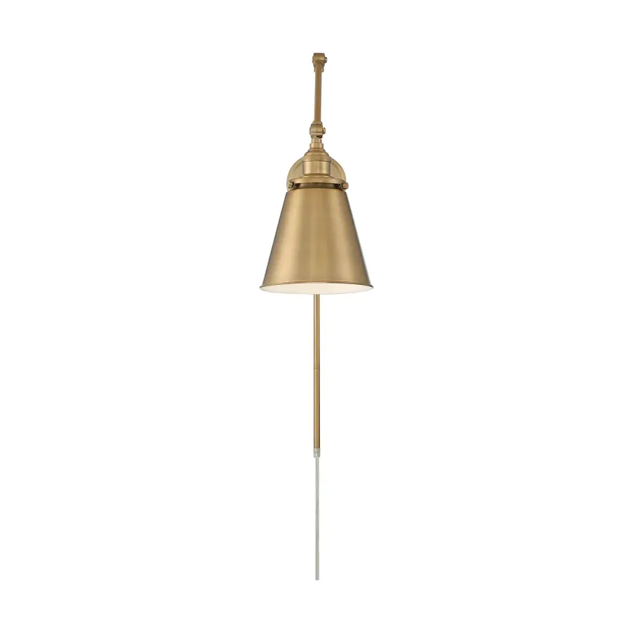 Bayard Swing Arm Wall Lamp in Burnished Brass - Image 2