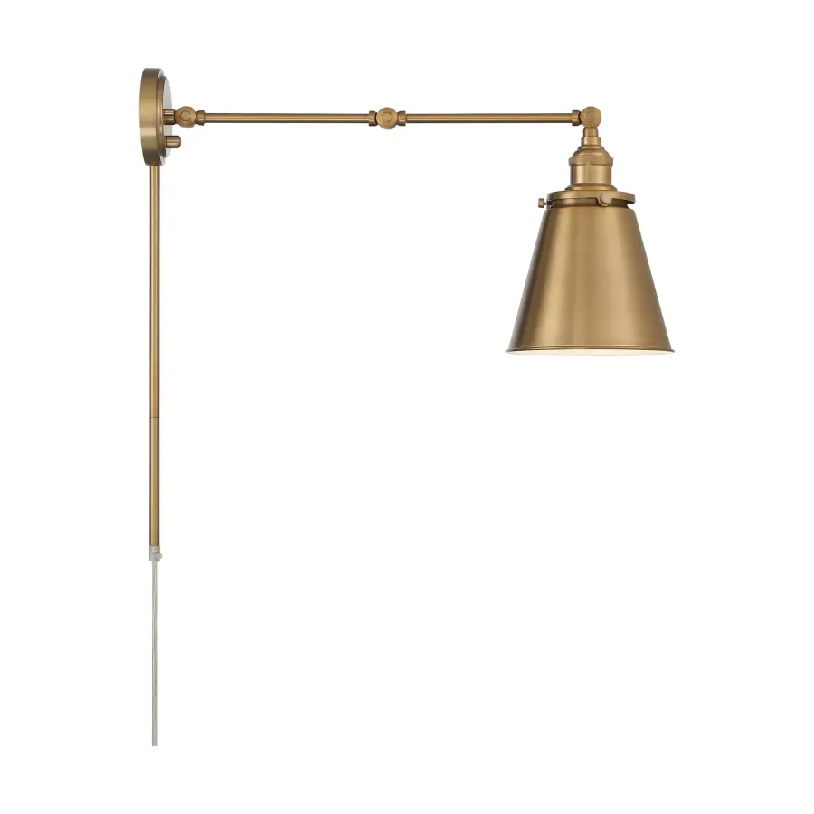 Bayard Swing Arm Wall Lamp in Burnished Brass - Image 3