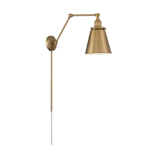 Bayard Swing Arm Wall Lamp in Burnished Brass - Image 4